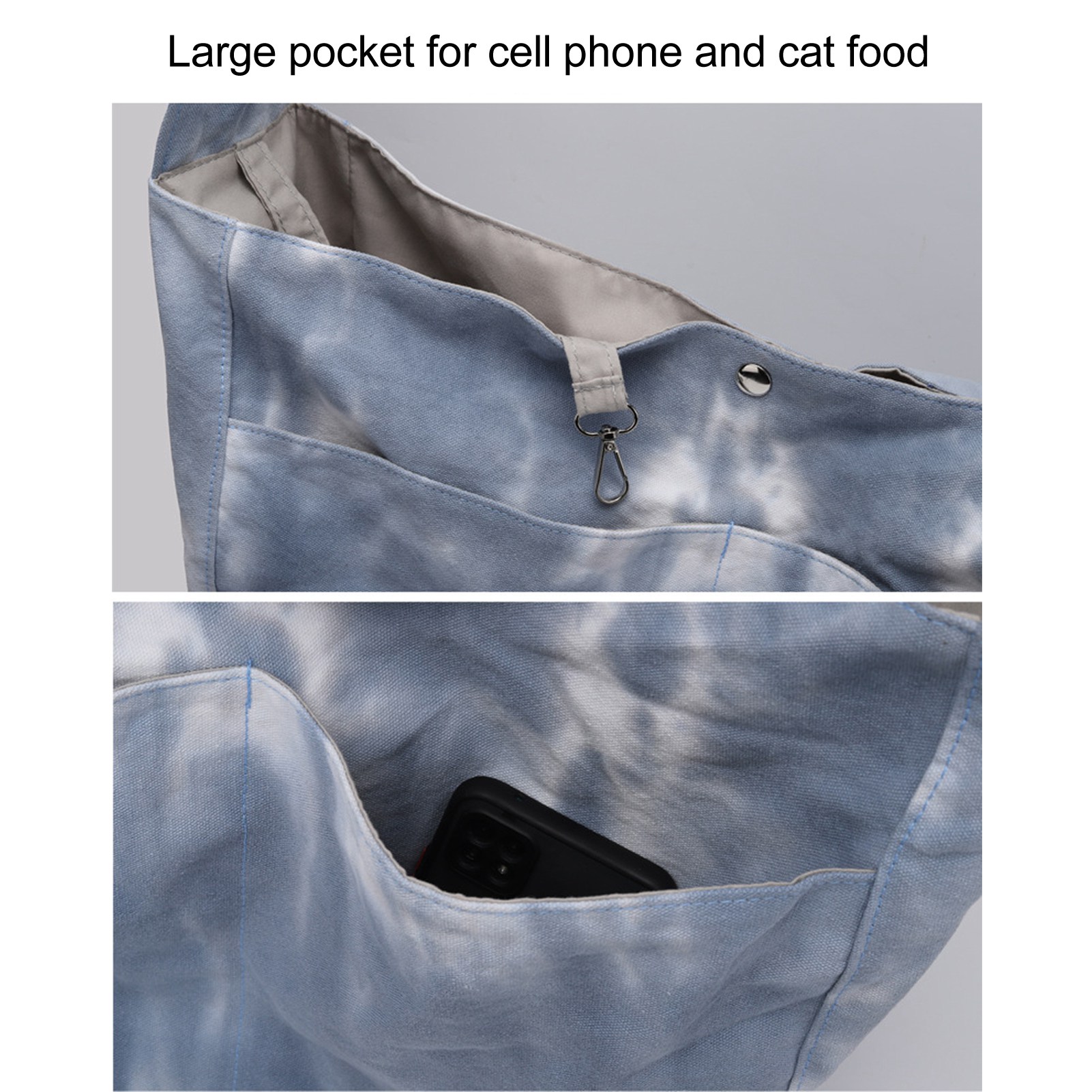 Pet Sling Carrier Breathable Safe Canvas Small Pet Shoulder Carrying Bag With Extra Pocket For Puppy Cat