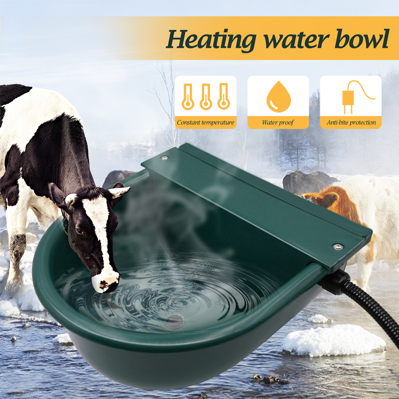 220V Electric Heating Cow Drinker Bowl Float Water Trough For Horse Goat Dog Water Bowl Supplies Sheep Dog Pet Cattle drinker