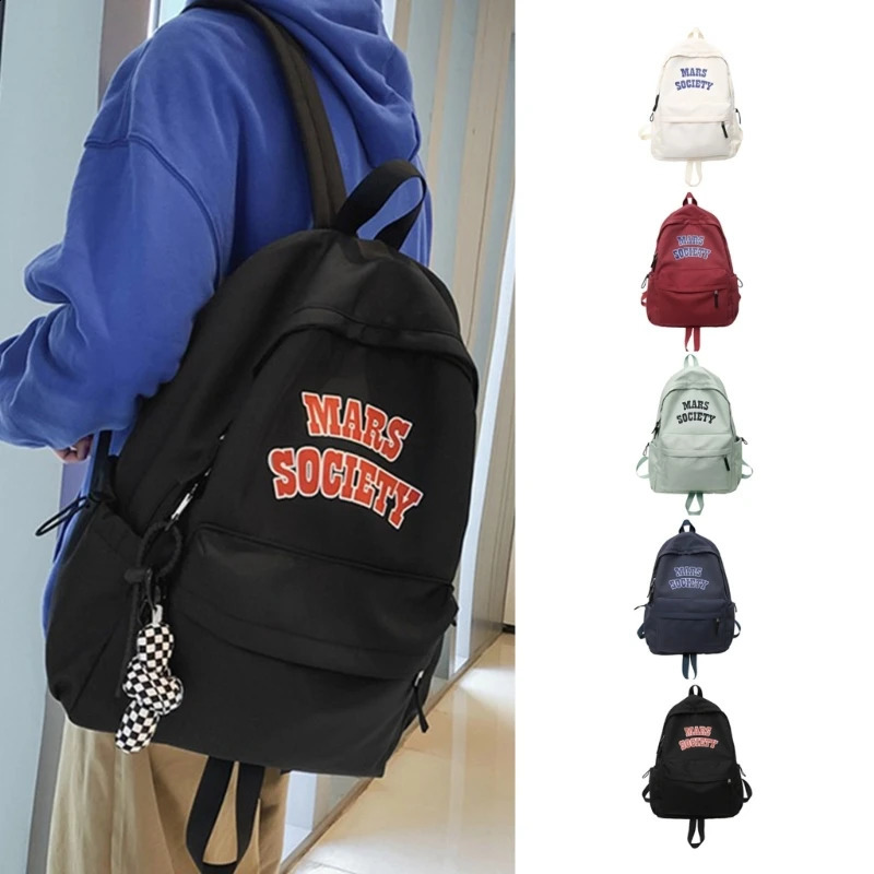 School backpack womens nylon school bag fashionable laptop cool student 240903