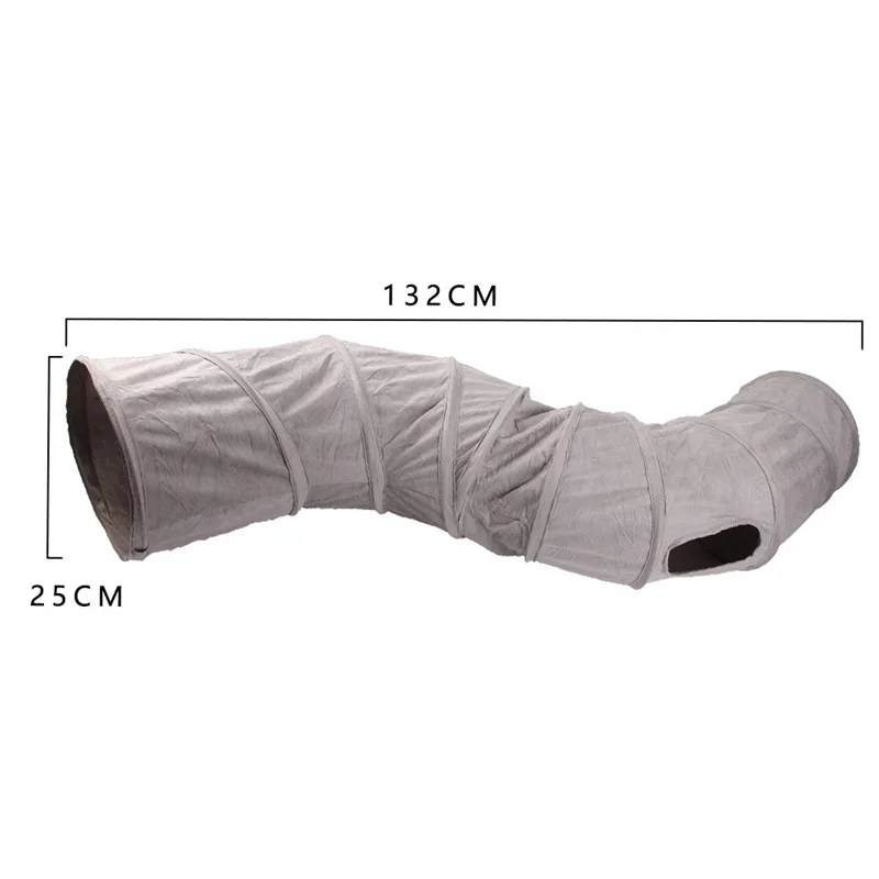 Cat Tunnel Collapsible S-Shape Passage Tent Toys Peekaboo Cat Cave Interactive Toy For Rabbit Puppy Guinea Pig Pet Supplies