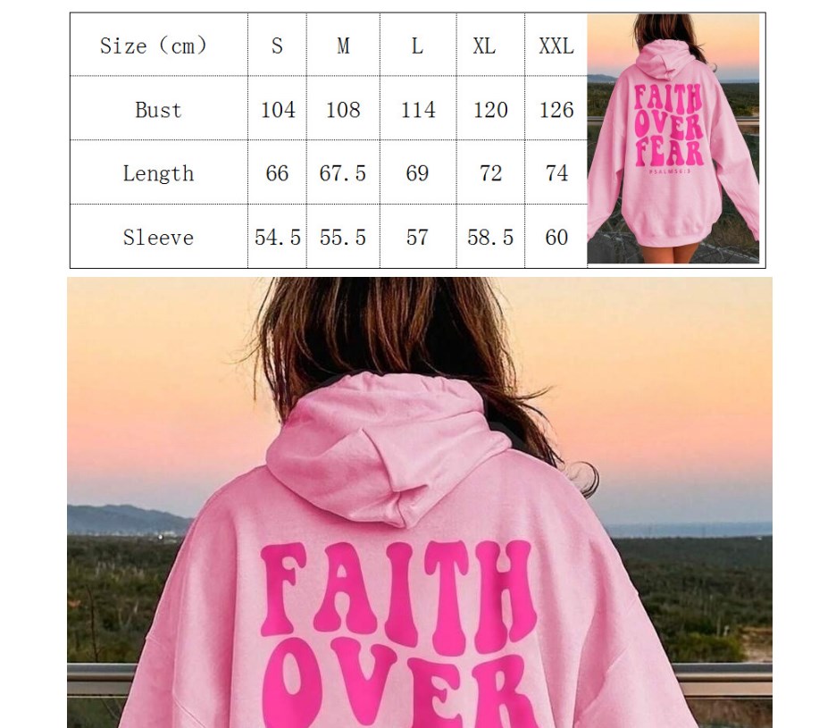 Women's Hoodies Autumn Winter letter printed pullover hooded long sleeved sweatshirt