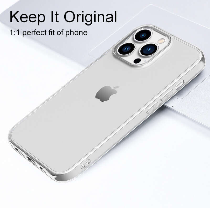 Ultra Thin Clear Silicone Case For iPhone 15 14 13 12 11 Pro Xs Max Mini XR X Back Cover
