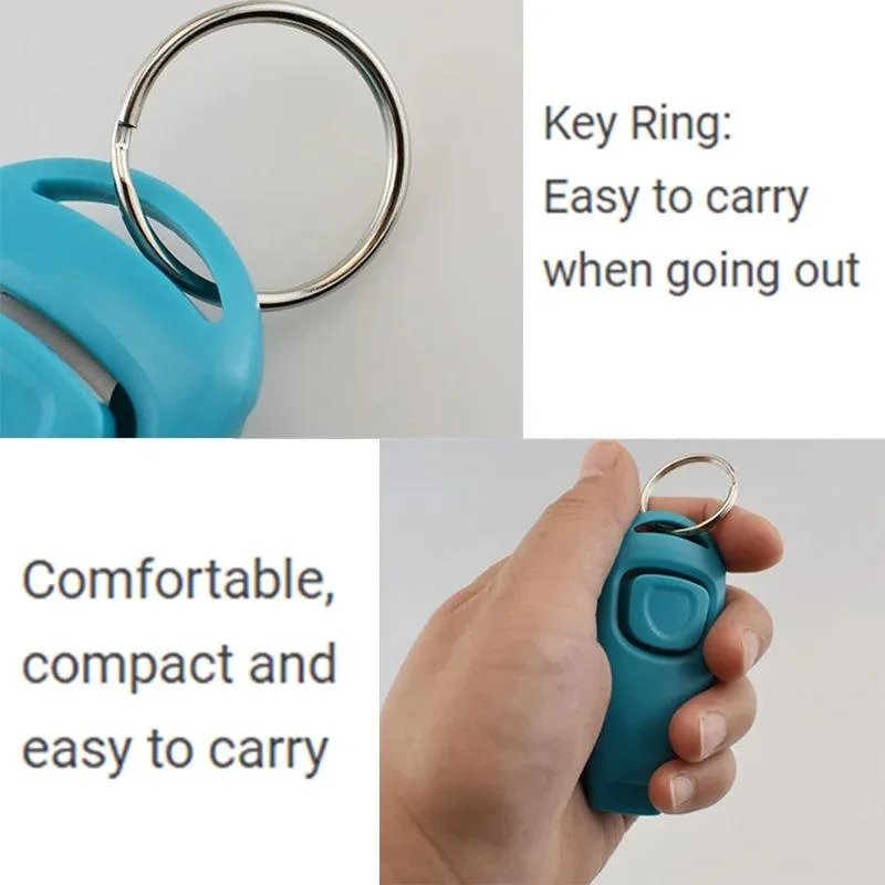 Portable Dog Training Whistle Clicker Pet Dog Training Supplies with Key Ring Pet Supplies