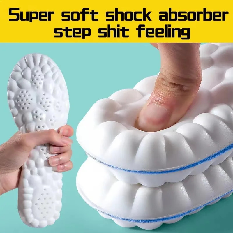 Breathable soft latex underwear sports shock-absorbing running insole ww 240909