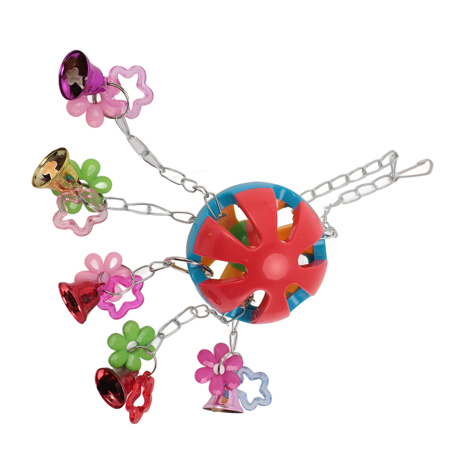 Bite Resistant Plastic Bird Hanging Bell Toys, Anxiety Reduction Cage Toys, Medium and Large Sized Birds