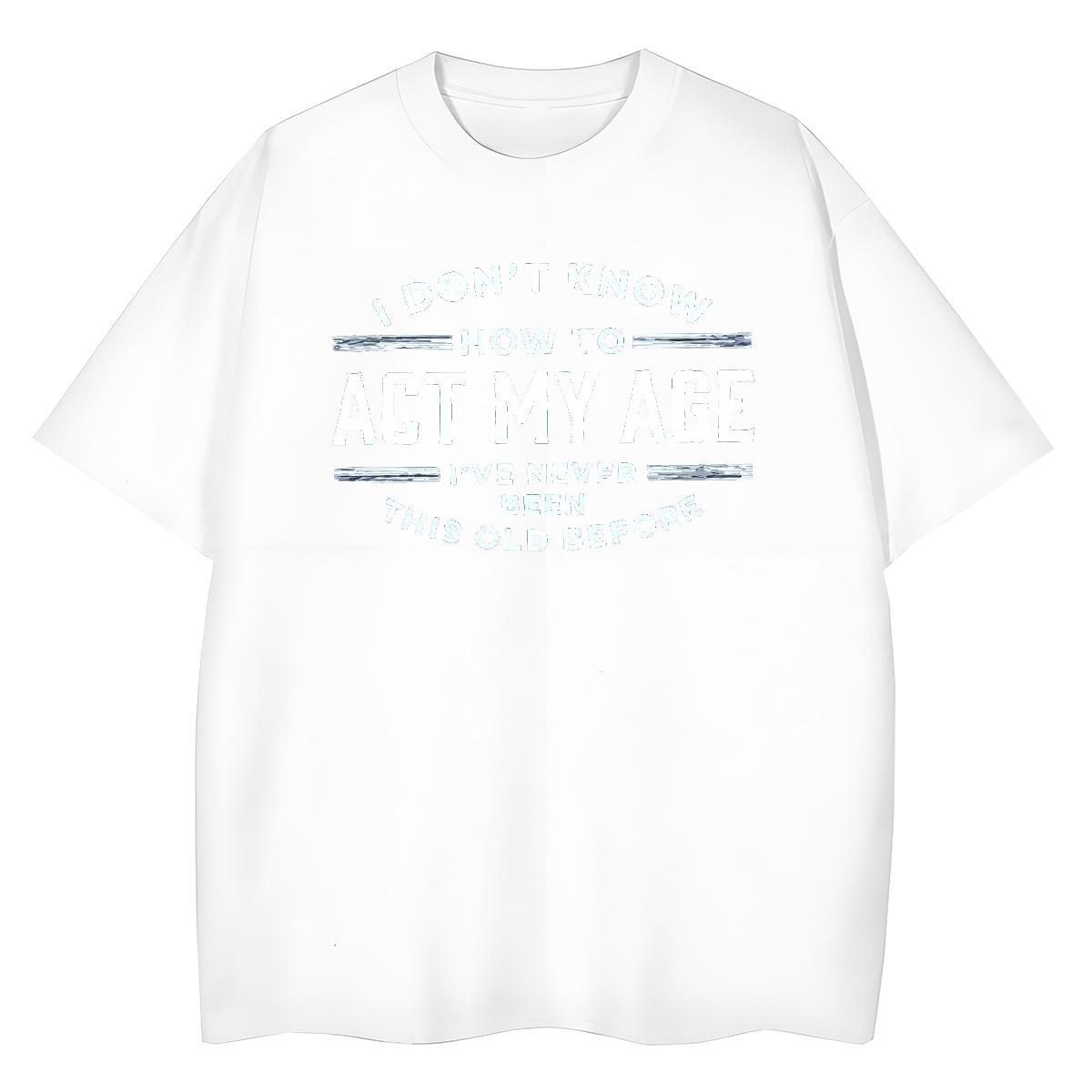 Classic T-Shirts for Men 230g 100% Cotton letter Outdoor Custom Anime Round Neck Short Sleeve Tshirts Classic Casual Tops Tees