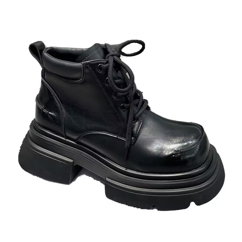 Women's Designer Punk Motorcycle Boots 2024 Autumn Winter Fashion Side Zipper Ankle Boots Woman Platform Shoes Bota De Vaqueiro