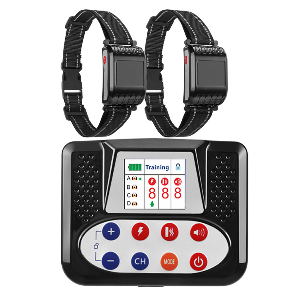 Pet Wireless Electronic Fence Smart Dog Training Device Anti-Lost And Anti- Barking Electric Shock Collar Color Screen Two-In-On