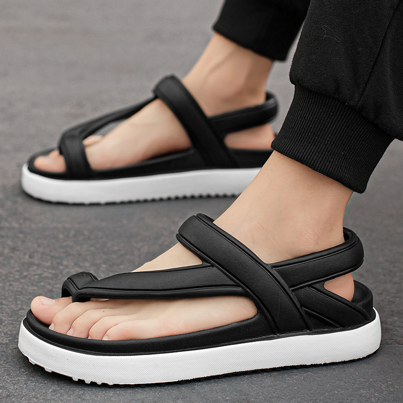 Fashion New Men's Outdoor Flats Sandals Slippers Beach Clogs Summer Men Soft Flip-flops Garden Shoes Non-slip Men Beach Sandals
