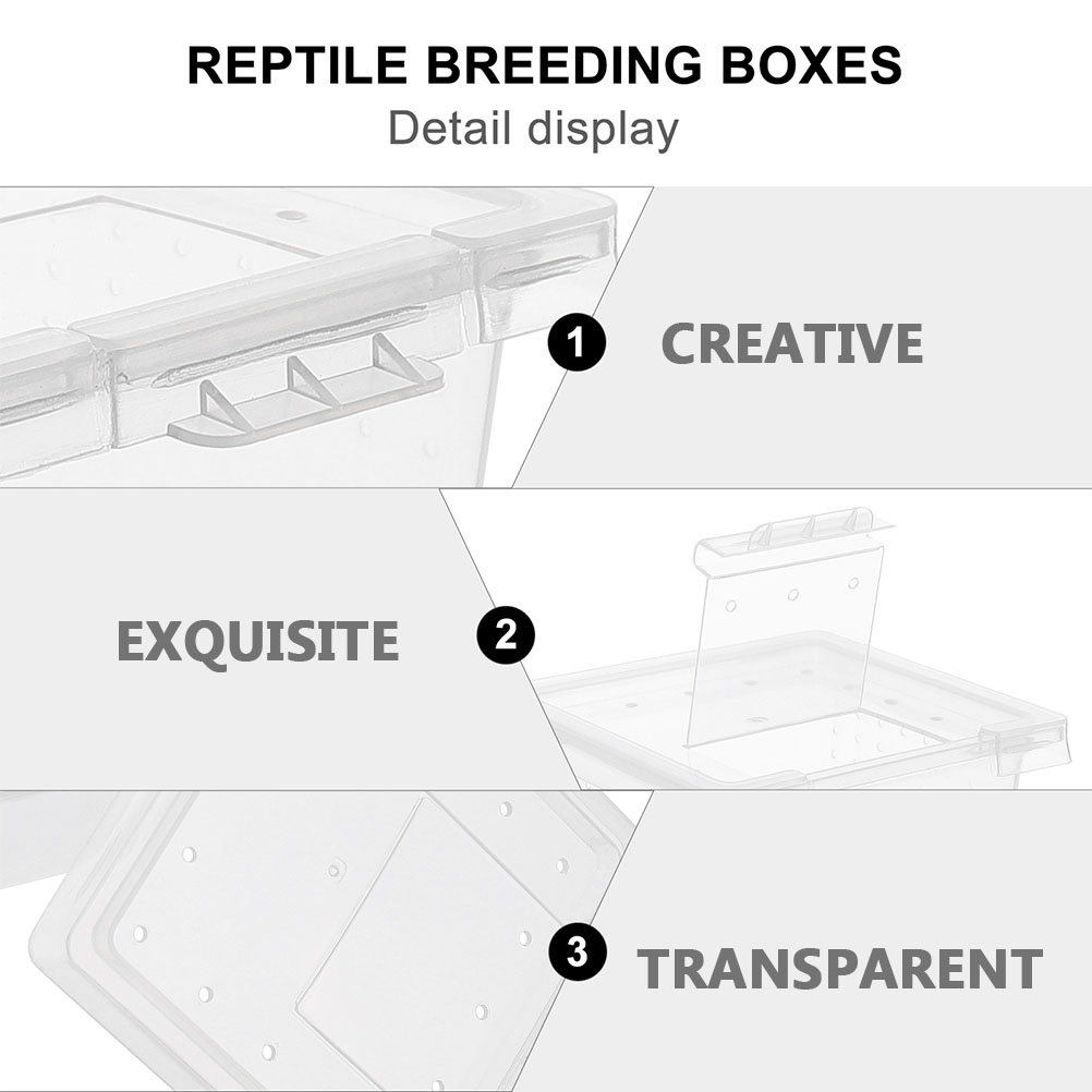 20 Pcs Pet Feeding Box Gecko Spider Insect Breeding Container Animal Lizard Reptile Holder Cage Snake Pp Small Incubator
