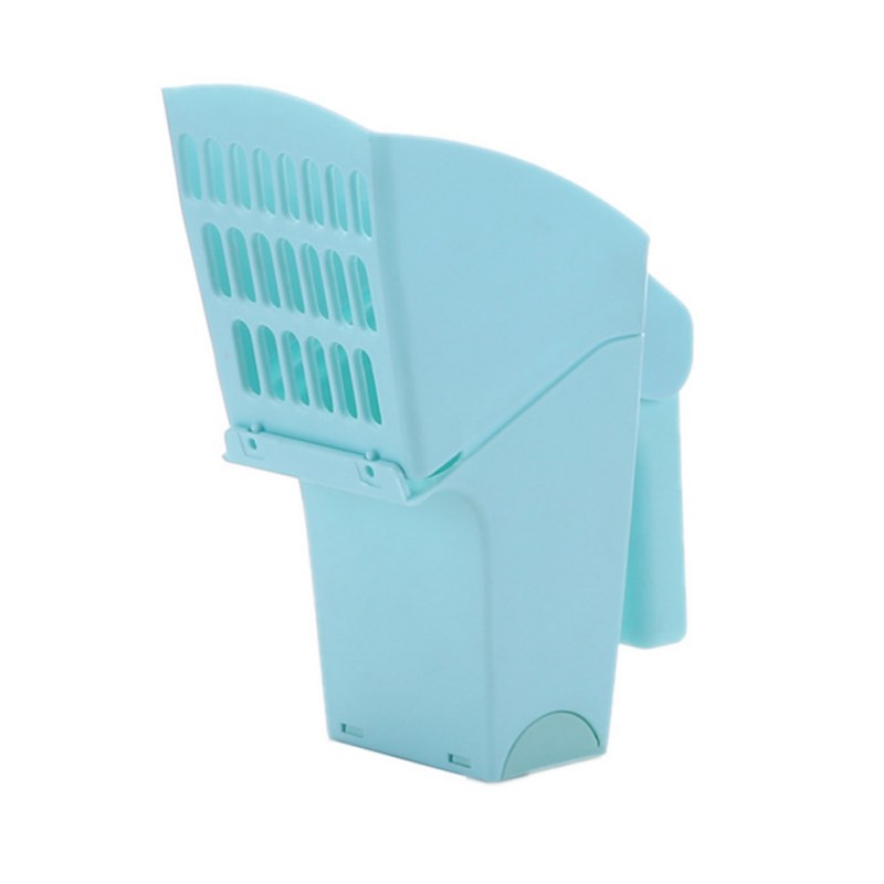 2 In 1 Cat Litter Cleaning Tool Plastic Pets Litter Sifter Scoop System With Extra Waste Bag Holder