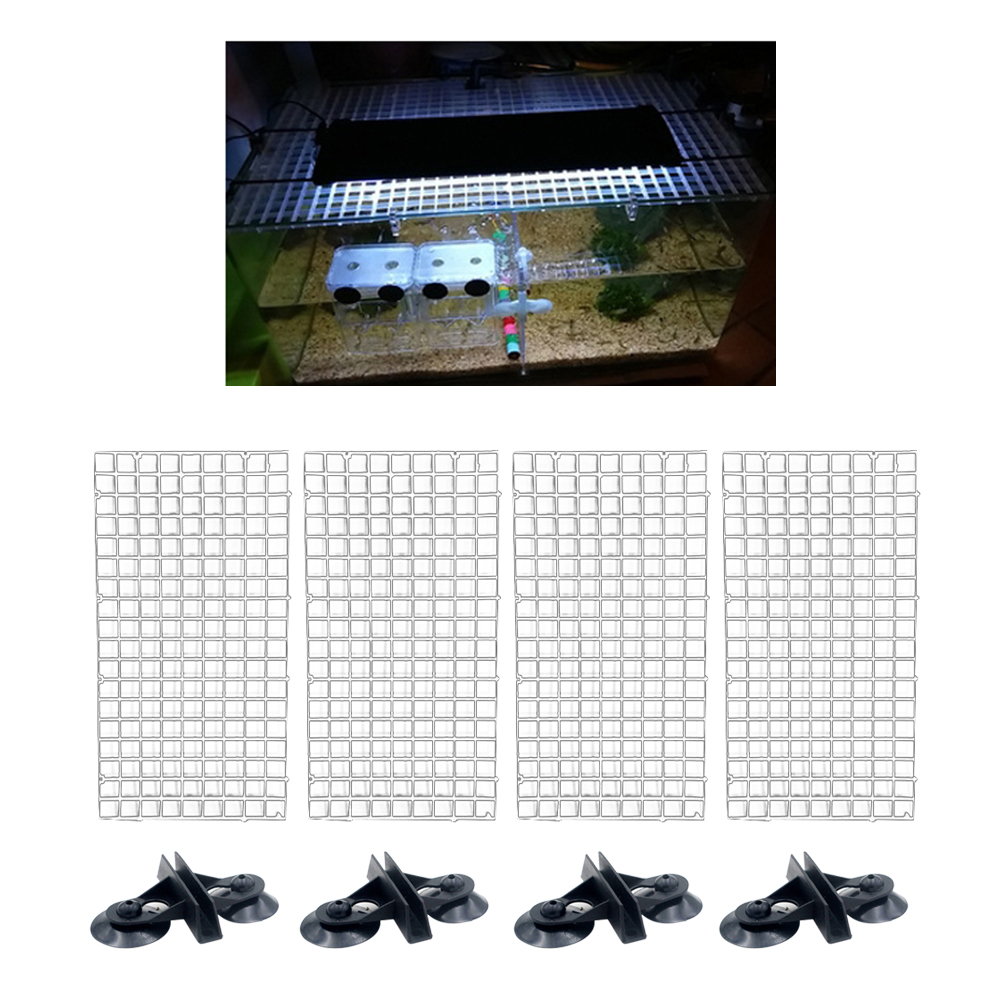 Fruit Drain Basket Fish Tank Separator Betta Splitter Partition Small with Divider