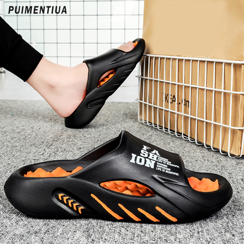 2023 Summer Men Massage Slippers Slides Indoor Outdoor Sandals Beach Casual Shoes Soft Sole Slides Men Flip-Flops Men's Sandals