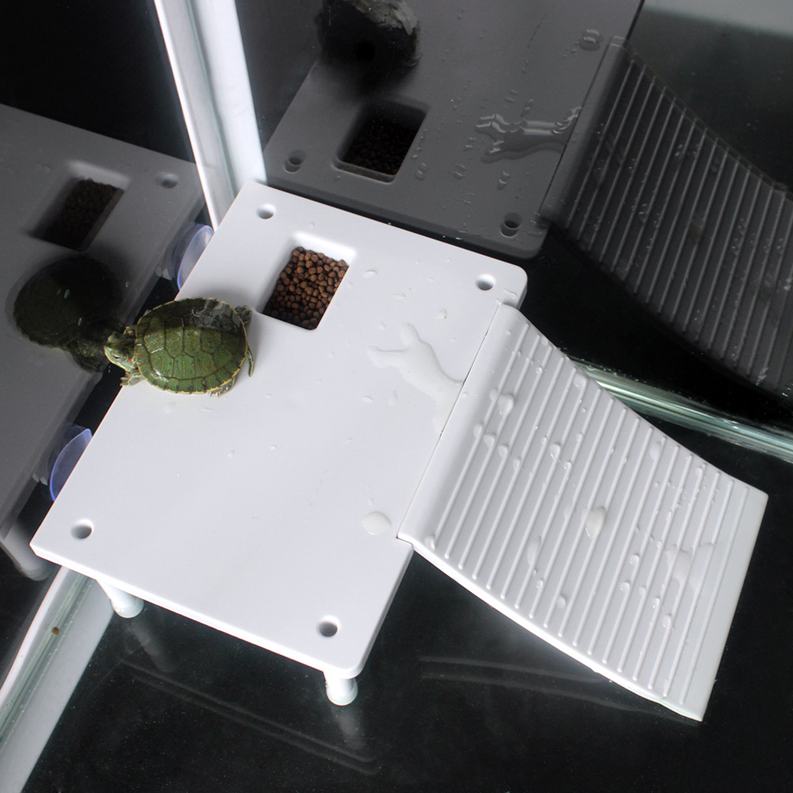 Reptiles Tortoise Floating Platform with Climbing Ladder, Terrarium, Aquarium Tank Ornament