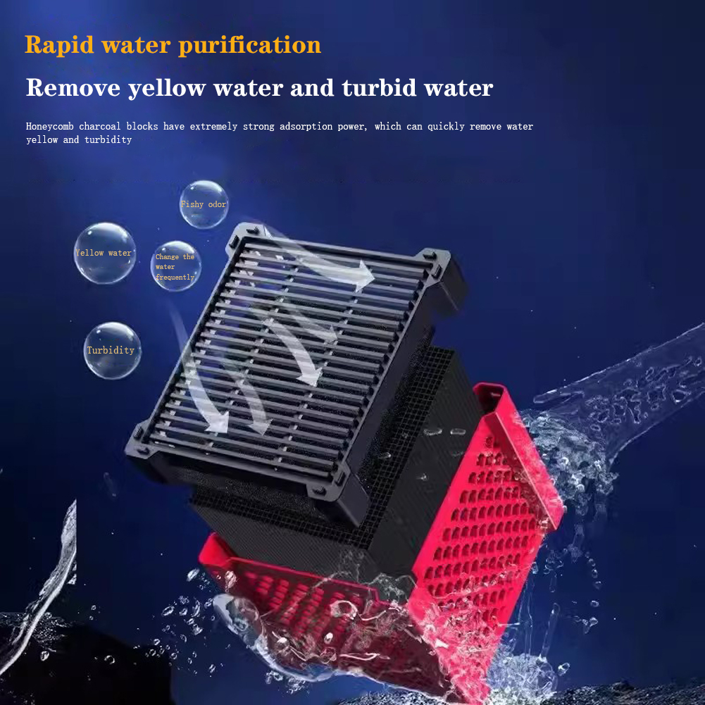 Water Purifier Cube Filter Activated Carbon Strong Filtration Absorption for Aquarium Fish Tank Water Tank Water Purification