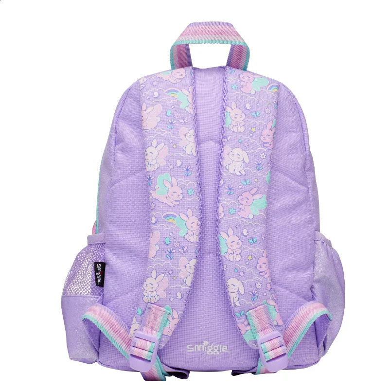 Australian Smiggle original selling childrens backpack girls purple rabbit highquality cute 14 inches 240903