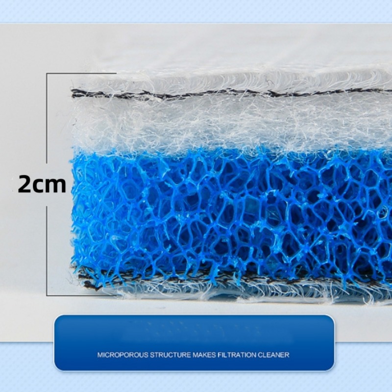 Upgraded 8-Layer No Glue Filter Pads Fish Tank Skimmer koi 8D Aquarium Filter Sponge Media Pond Filter Cotton Accessories