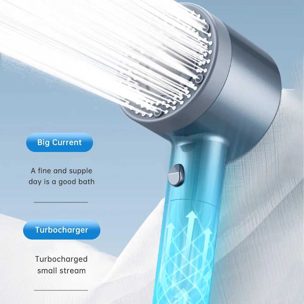 Musurjoy bathroom booster filter shower/hand-held power spray shower head/shower combination (with hose+bracket)/one button water stop CL240903