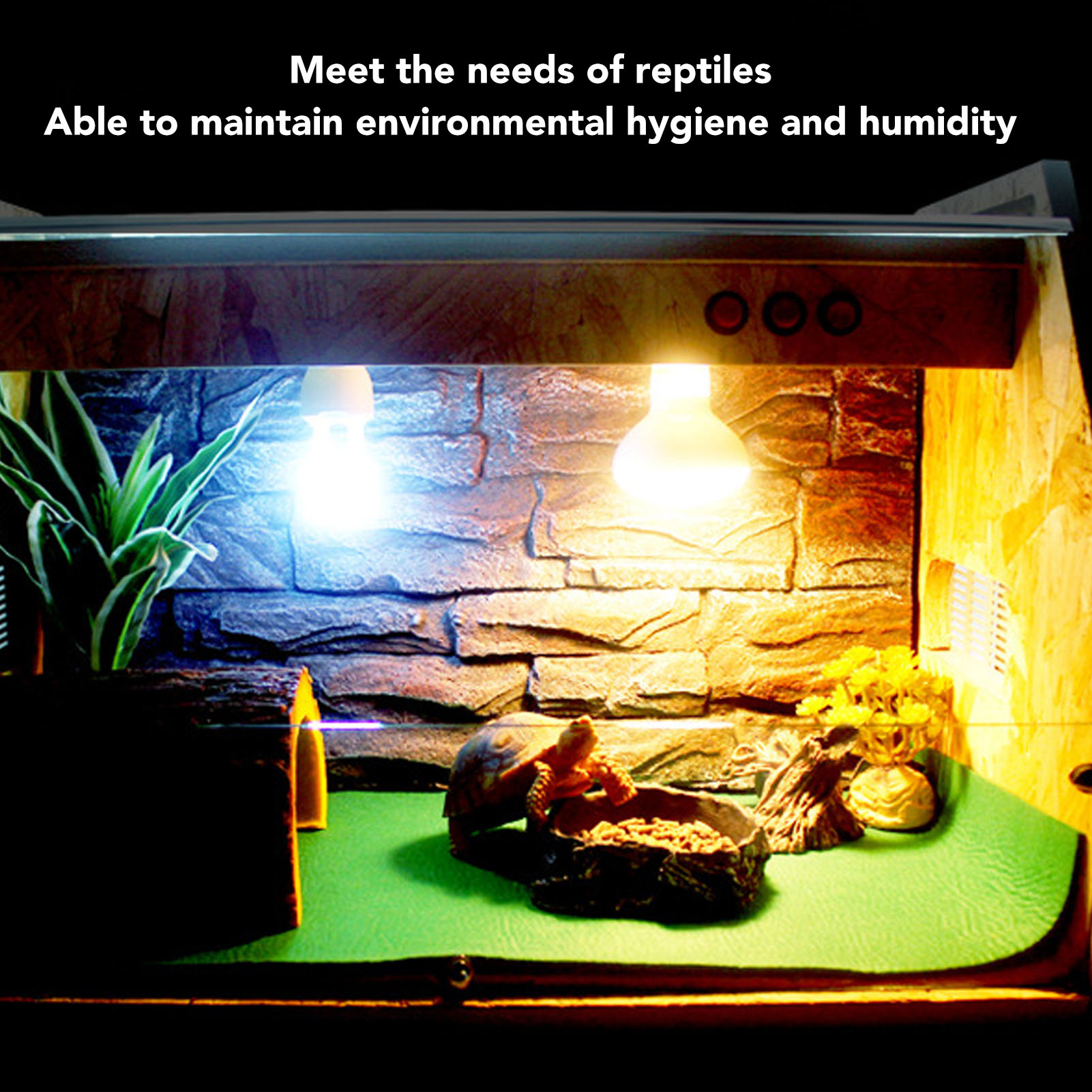 Absorbent and Breathable Reptile Mat, Reusable, Soft, Washable, Terrarium Liner for Snakes, Lizards, Tortoises