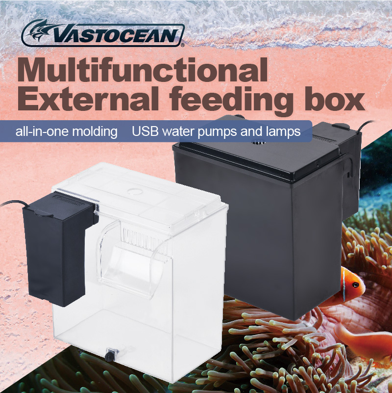 VASTOCEAN Fish Tank External Feeding Box Marine Tank Extension Tank Mangrove Tank ATS Algae Box Full USB Power Supply