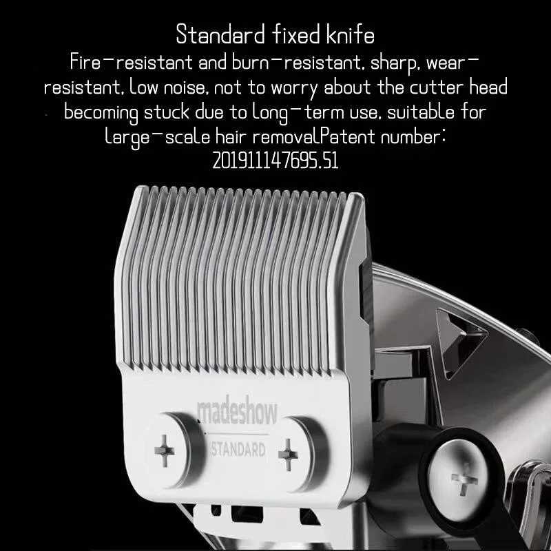 Madeshow M-10 New Design Ceramic Blade Wireless Charging Adjustable High Power Hair Clipper Professional Hair Clipper W240824