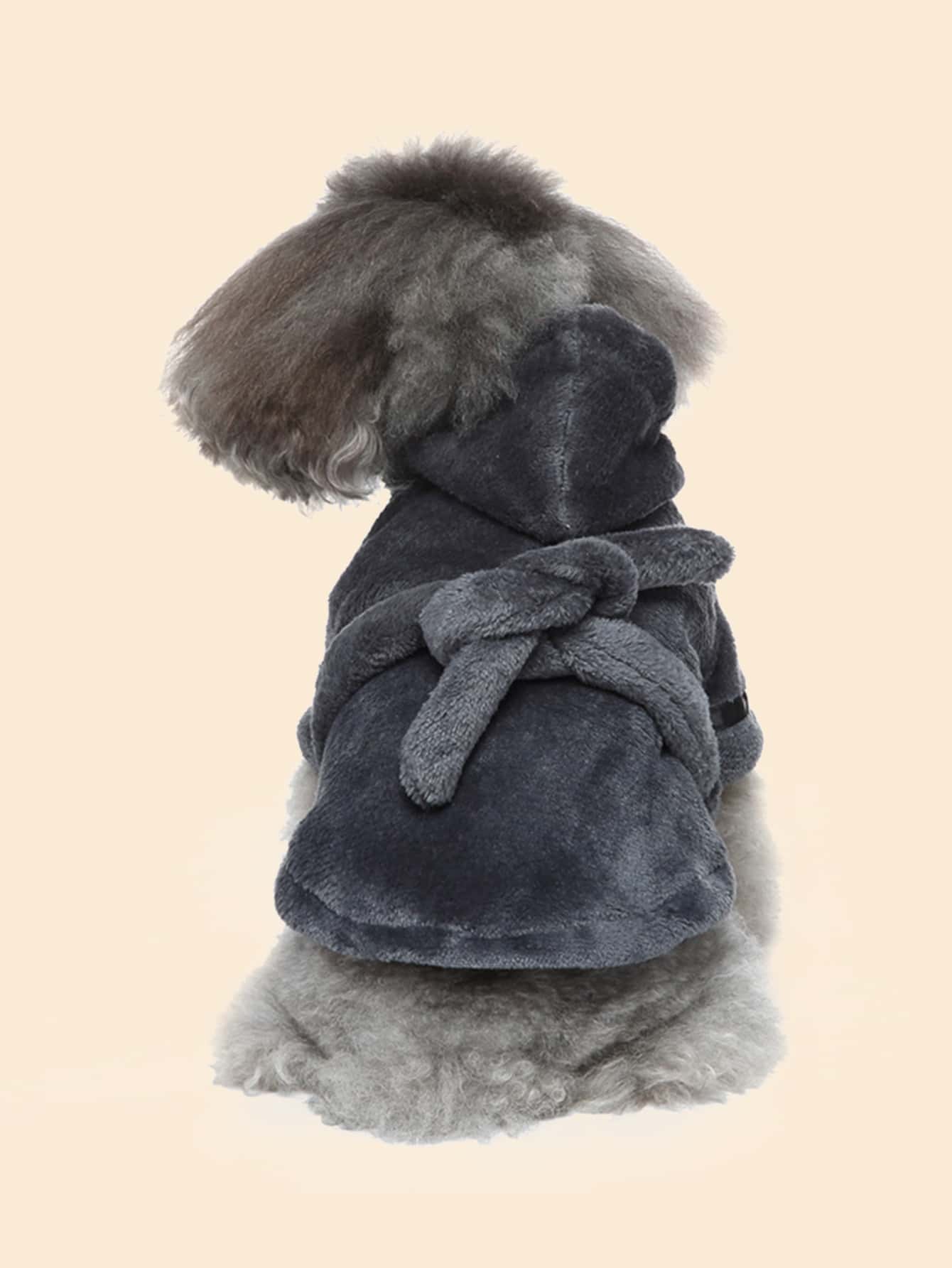 Soft Quick Drying Pet Pajama With Hood Thickened Luxury Soft Cotton Hooded Bathrobe Super Absorbent Dog Bath Towel