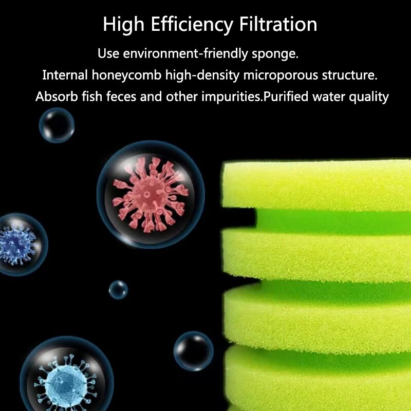 Green Aquarium Filter for Aquarium Fish Tank Air Pump Skimmer Biochemical Sponge Filter Aquarium Bio Filter Filtro Aquario