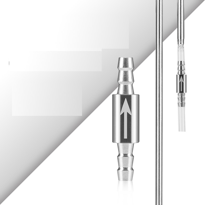 2pcs Aquarium CO2 Check Valve Stainless Steel Carbon Dioxide Diffuser Anti Return Water Gas Equipment Fish Tank Accessories