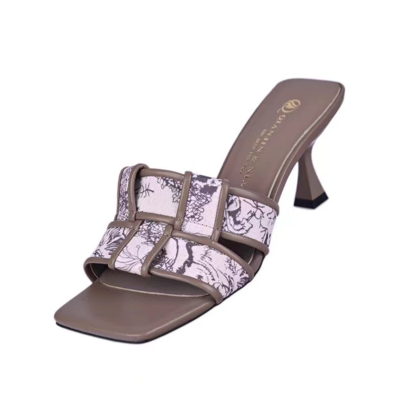 Color Fashion Block Sexy Open Toe High Heel Sandals Summer PU Leather Outdoor Casual Party Dress Women's Slippers b6ba 7cb1