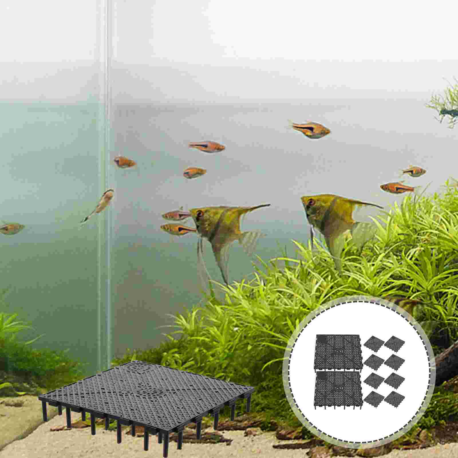 20 Pcs Filter Plate Fish Tank Bottom Grate Substrate under Gravel Tanks Bowl PVC