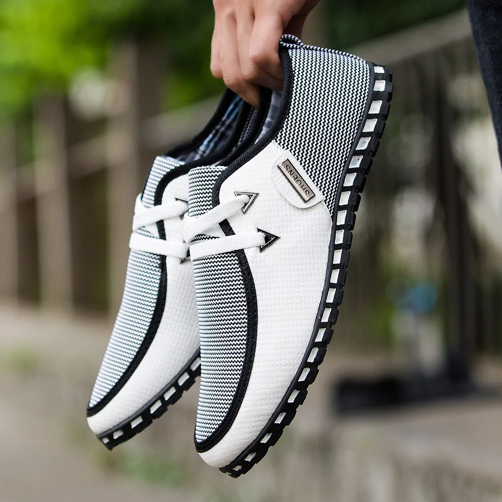 Splicing Men Casual Leather Shoes Fashion Comfortable Business Male Shoe Summer Spring Light Plus Size Footwear New Man Sneakers 37c8