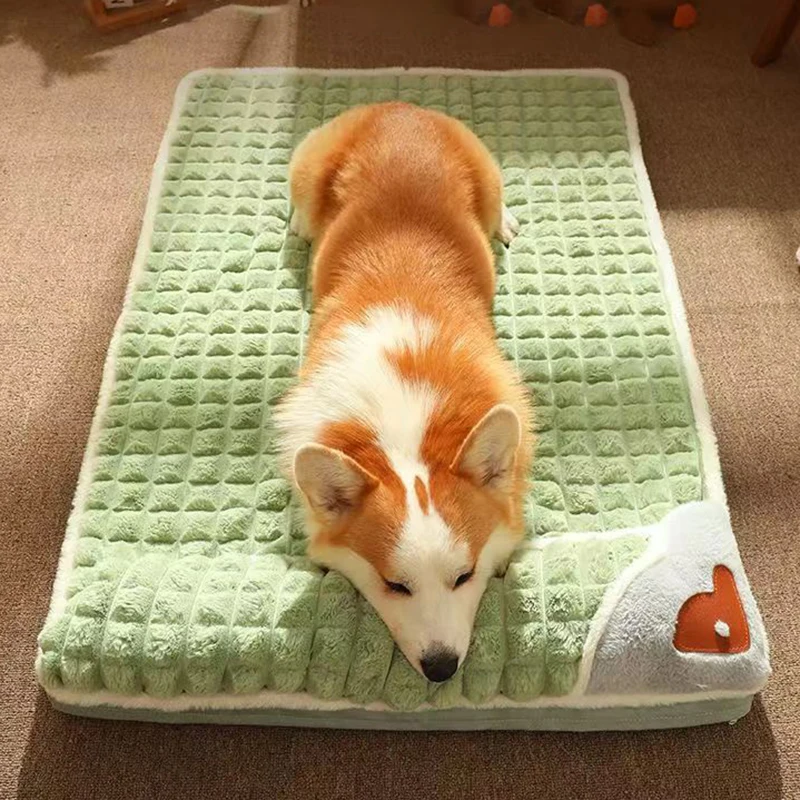 Pet Fluff Sleeping Beds Four Seasons Thick Deep Sleep Warm Dog Mat Sofa Removable Washable Pet Bed for Small Medium Dogs Cats