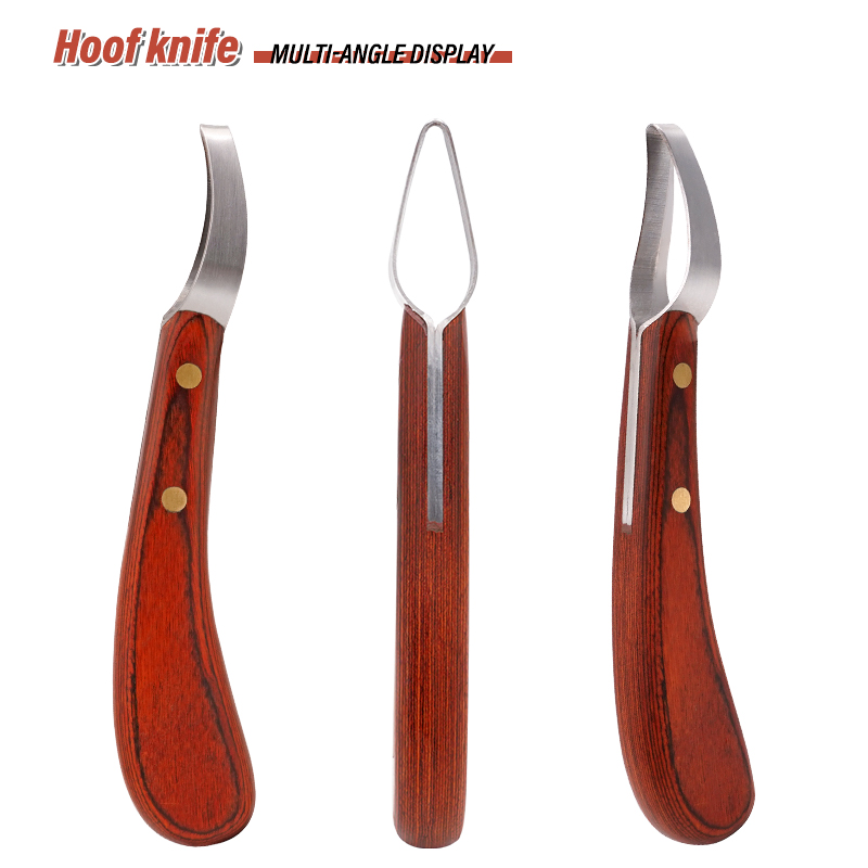 Hoof Loop Knife Farrier Tools Double-Edged Hoof Trimming Horseshoe Repairing Tools Oval Hoof Scissors Horse Grooming Hot Sale