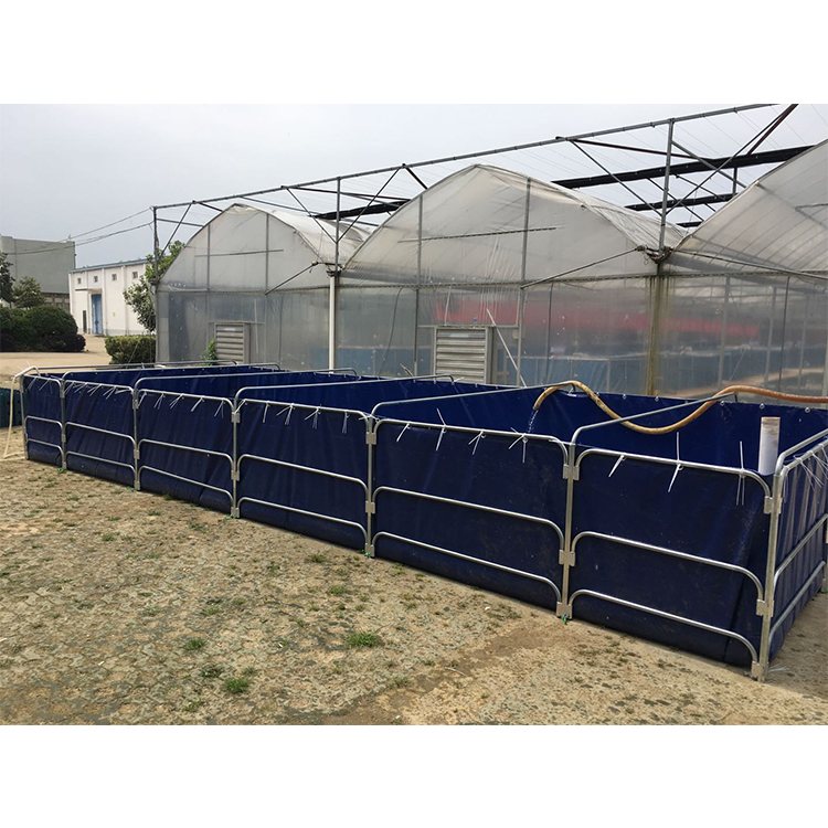 Durable Foldable Square commercial tarpaulin aquaculture fish and shrimp tank for indoor shrimp farm