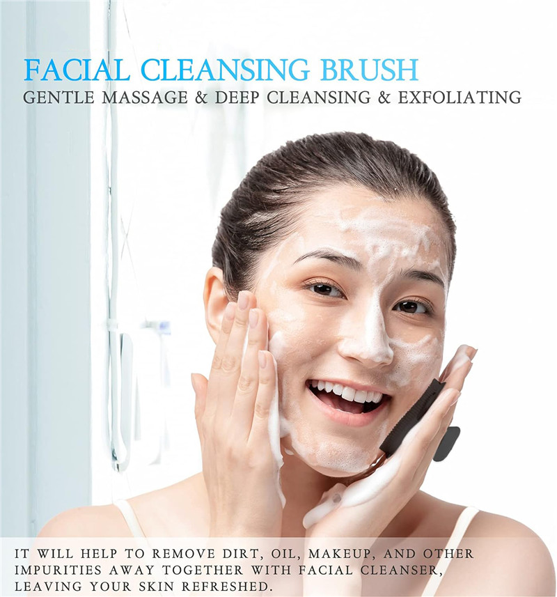 Silicone Face Scrubber Exfoliator Brush, Manual Facial Cleansing Exfoliating Brush, Gentle Face Scrub Wash Brush For Women And Men Cepillo Exfoliante 