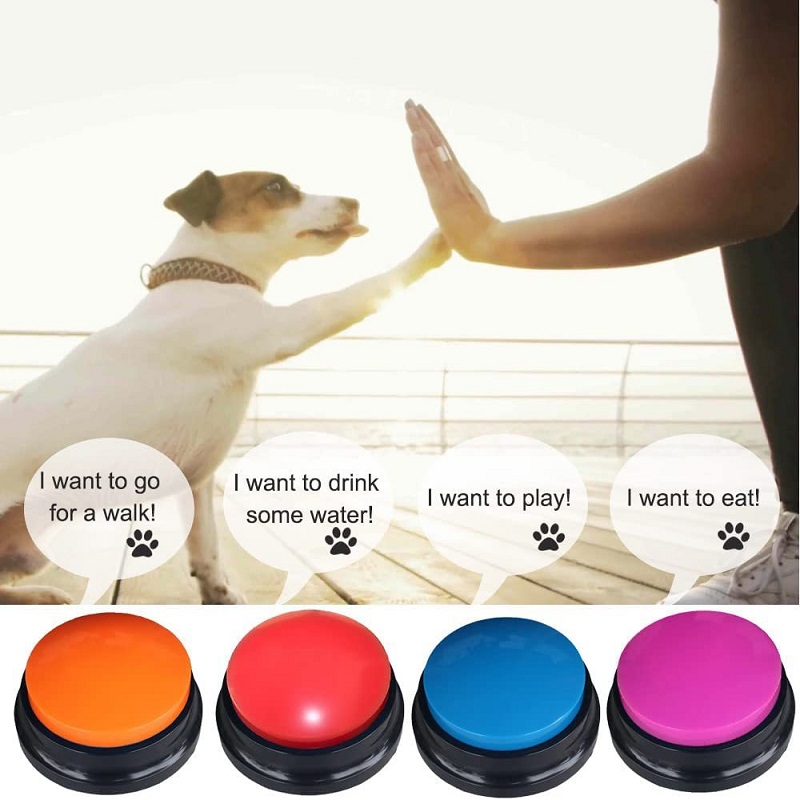 Funny Dog Recordable Pet Toys Travel Talking Pet Starters Pet Speaking Buttons Portable Cute Pet Supplies Communication Dog