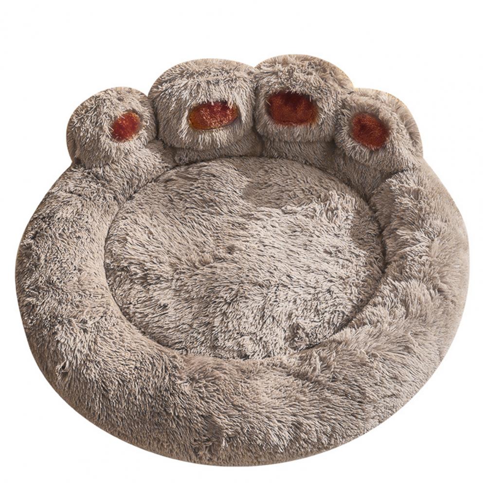 Pet Nest Plush Bed Paw Shaped Pet Bed Fluffy Plush Paw-shaped Pet Bed for Cats Dogs Warm Comfortable for Sleeping for Cozy