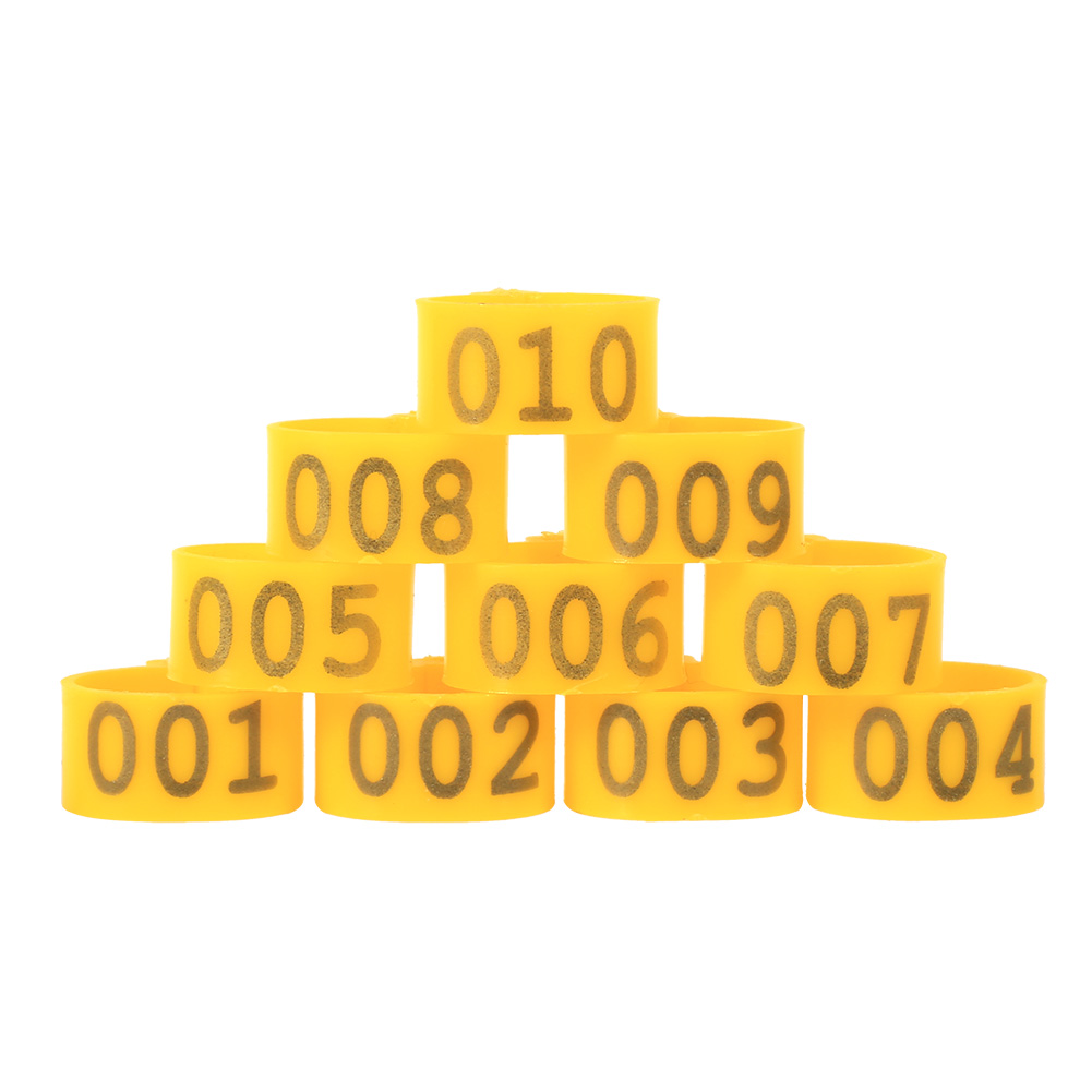 100pcs 5 Colors Chicken Duck Leg Rings Goose Animal Identification Tool 16mm Foot Blank Label Buckles Band Clip-On Rings