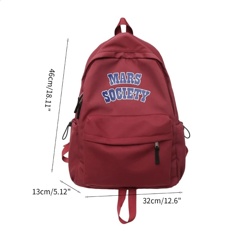 School backpack womens nylon school bag fashionable laptop cool student 240903