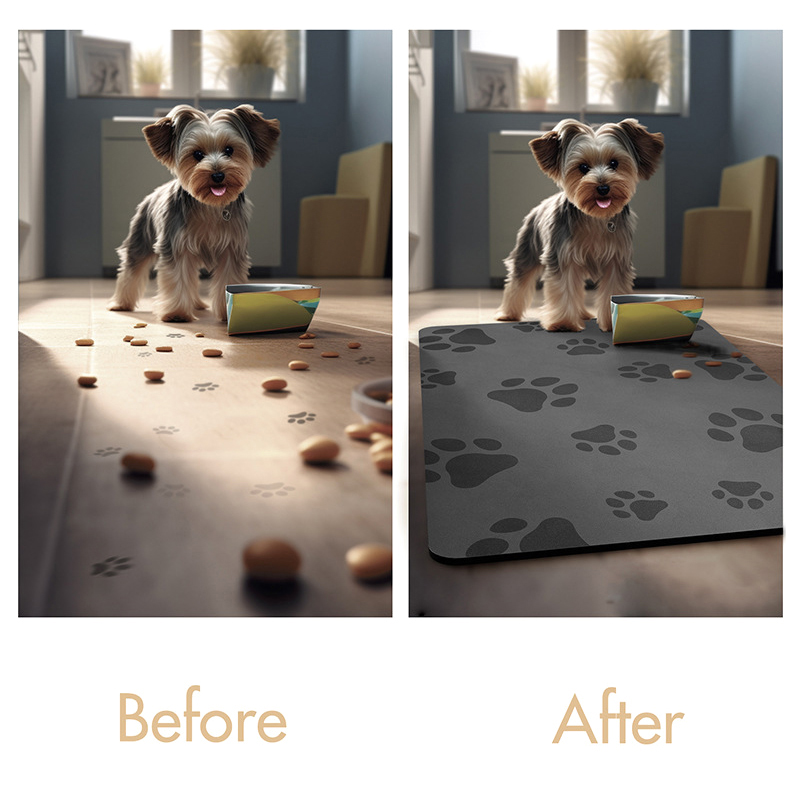 Pet Feeding Mat Absorbent Cat For Food And Water Bowl Place Non Slip Quickdry Accessories Supplies