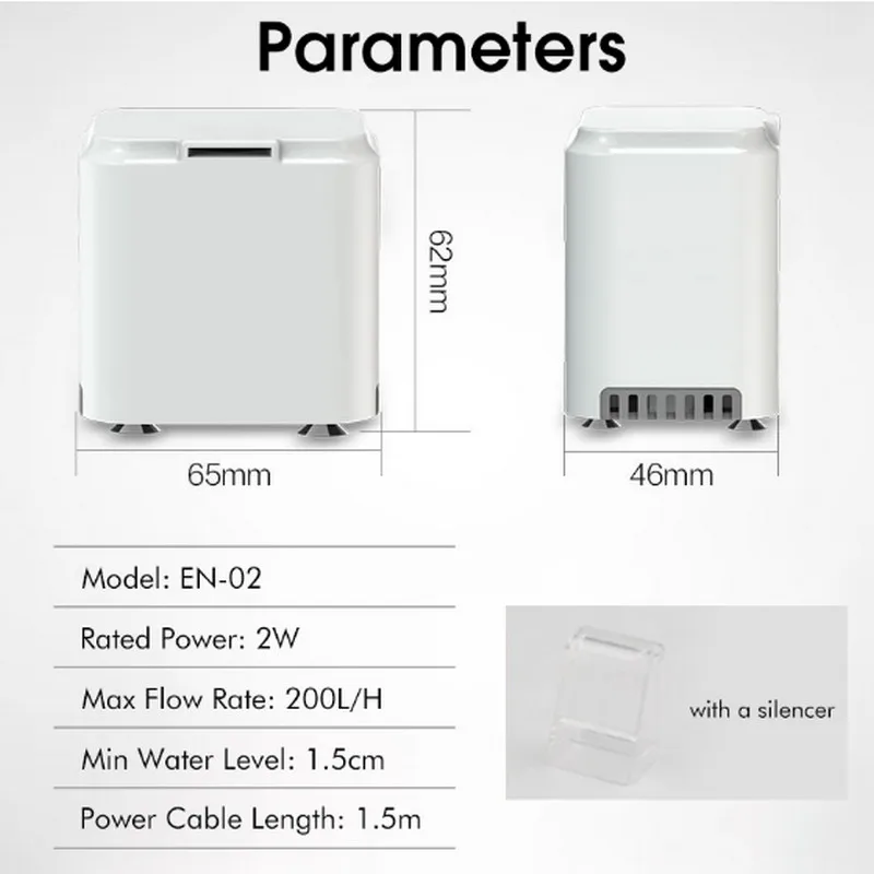 3 in 1 Low Noise Aquarium Filter Water Filter Fish Tank Internal Circulation Turtle Tank Filter Pump Submersible Water Purifier