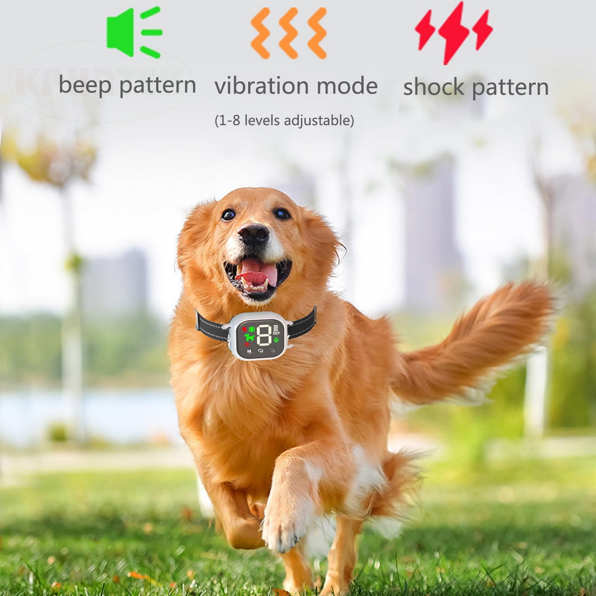 Smart Dog Bark Collar-Rechargeable,Adjustable Sensitivity,Waterproof,Vibration and Beep