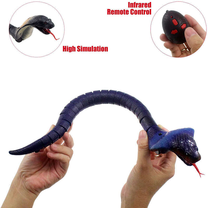RC Realistic Snake Toys Infrared Receiver Electric Simulated Animal Cobra Viper Toy Joke Trick Mischief For Kids Halloween