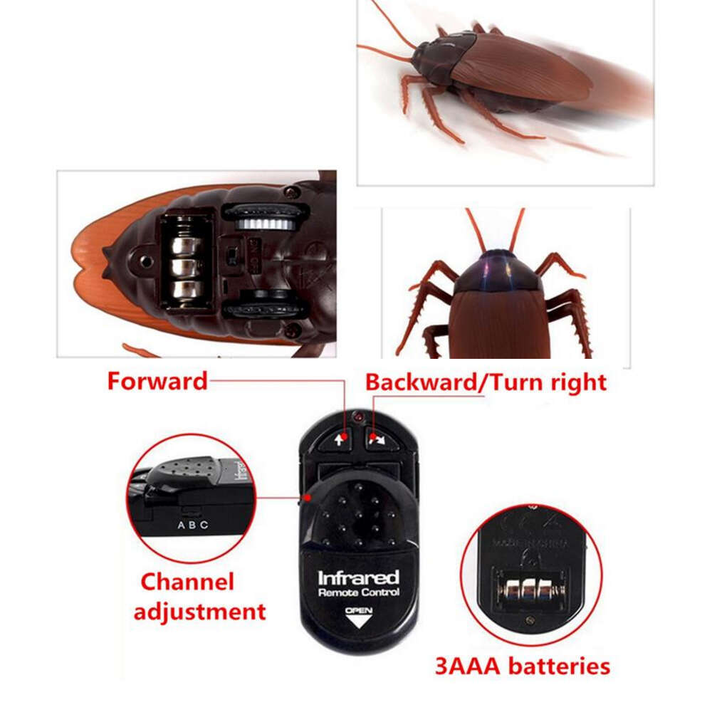 Trick Electric roach Pet RC Simulation Spider Robotic Remote Control Ant Toy Halloween Xmas Mini Gift for Adult Prank Insect