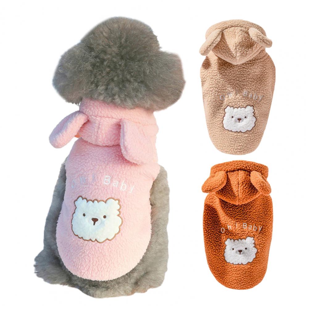 Dog Vest Comfortable Soft Cute Ears Hooded Dog Jacket Clothes Pet Supplies for Outdoor High quality pure cotton material 46a