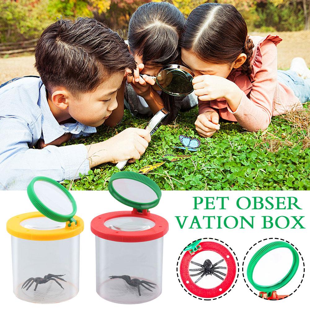 New Bug Viewer Insect Box Magnifier Observer Insect Portable Catcher Cage Nature Exploration Tools for Kid