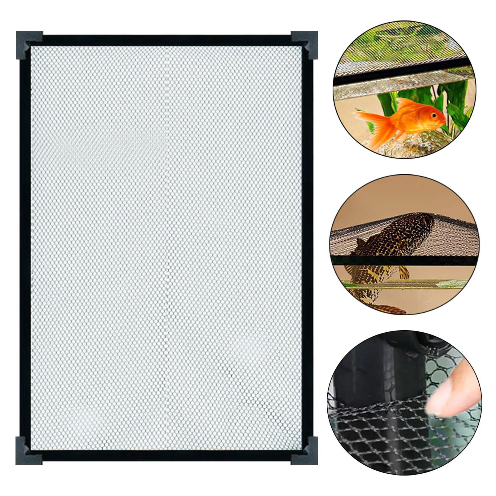 Aquarium Anti Jumping Net Cover Magnetic Anti Jumping DIY Fish Tank Lid Aquarium Mesh Top DIY Kits Easy to Use Multifunction