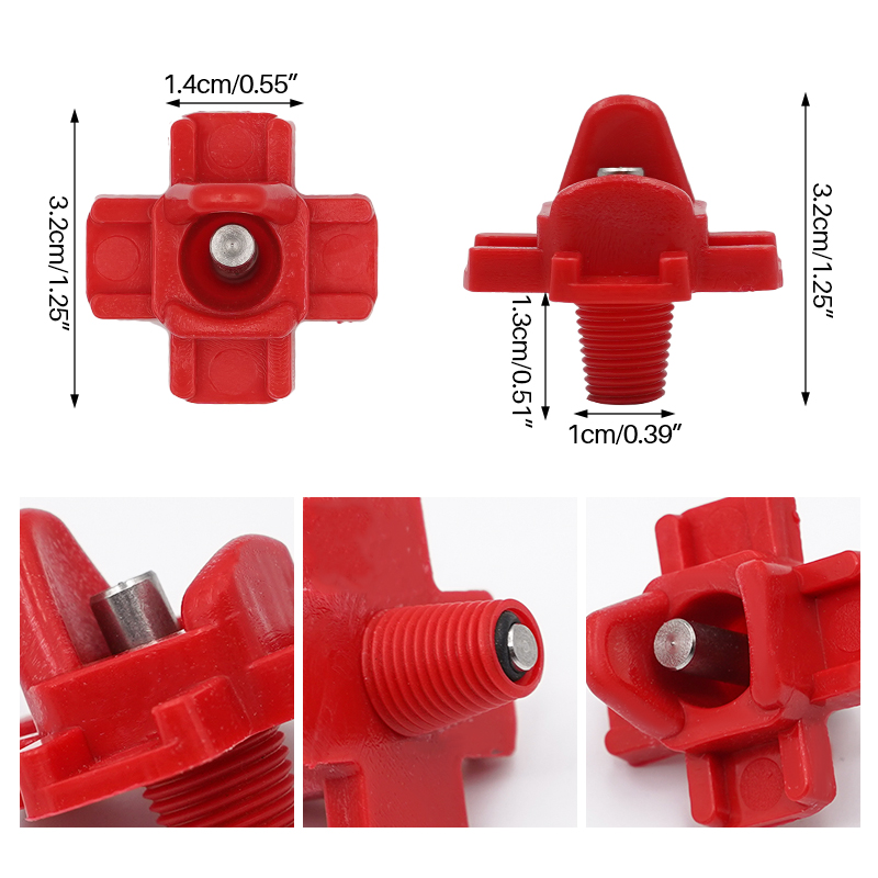 10 Pcs Automatic Chicken Nipple Drinker 360 Degree Bucket Water dispenser Cross-shaped Duck Waterer Hens Quail Pigeon Drinker