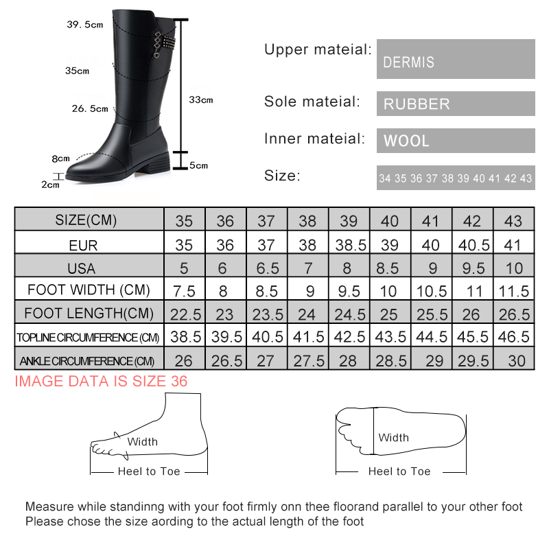 AIYUQI Winter Boots Female Genuine Leather 2024 New Wool Warm High Boots Women Large Size Non-slip Rhinestone Women's Boots