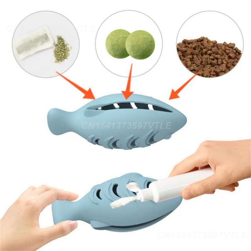 Cat Toys Self-entertainment Ease Of Use Silicone Cat Toys Happy Supplies Cat Entertainment Cat Entertainment Tools Silicone Fish